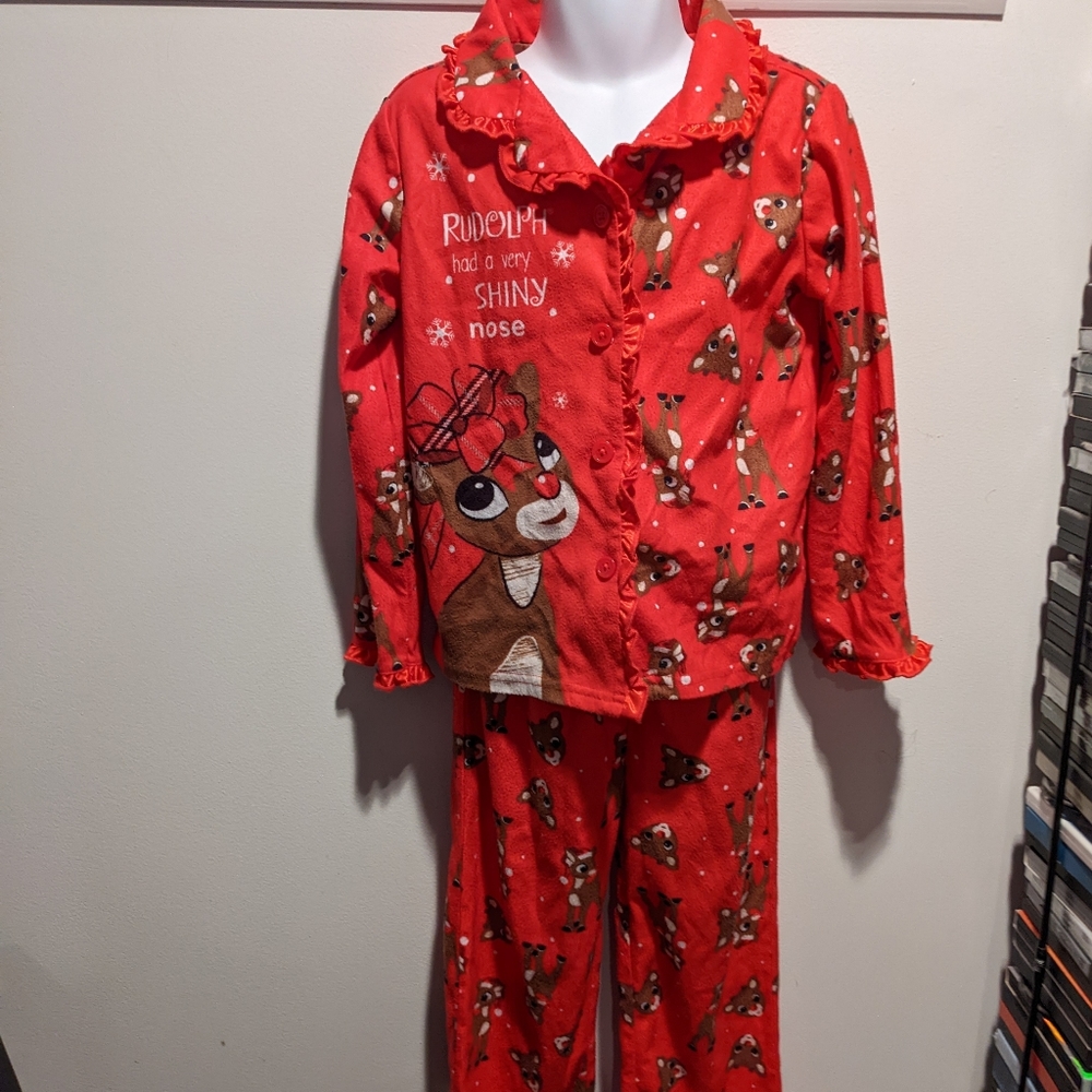 Red Rudolph the red nosed reindeer pajamas - Picture 1 of 7